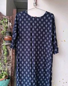 Navy Print Tunic Dress