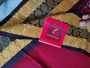 Deep Maroon Cotton Saree