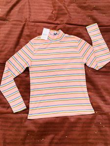 Baby Pink Highneck Knit top