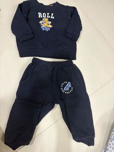 Boy&#39;s Navy &#34;Roll&#34; Sweatshirt Set