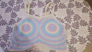 WHITE CORCHET Beautifull TOP