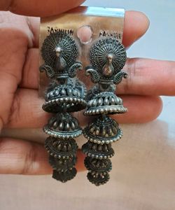 Oxidised 5 Layer Jhumki