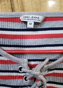 Aesthetic Beautiful Aero Jeans Womens Top 🖤❤️