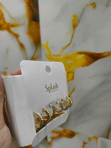 Splash Gold Hoop Earring Set