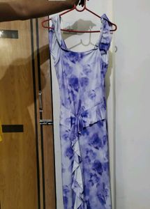 Ruffled Tie-Dye Maxi Dress Price Negotiable