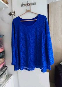 Blue Lace Top