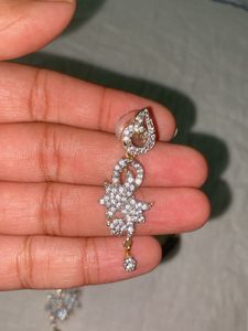 Gold Plated Diamond Necklace Set