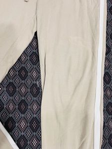 Beige Track Pants