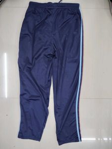 Navy Track Pants with Striped Detail