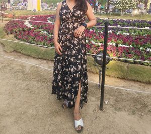 Floral Cutout Maxi Dress