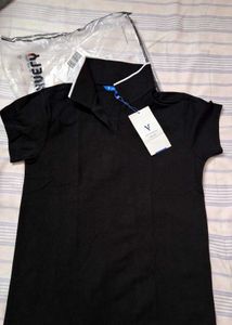 Ven heusen Black Polo T-Shirt