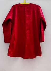 Elegant Red Floral Kurta