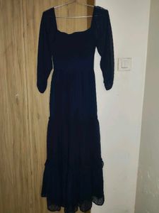 Elegant Navy Blue Maxi Dress