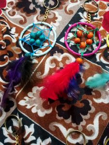 Dreamcatcher Keyrings Multicolour Set Of 10