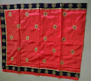 Orange Embroidery Saree
