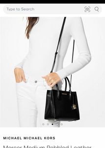Michael Kors Mercer Pebbled Leather Satchel