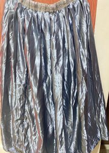 Grey Silk Blend Skirt