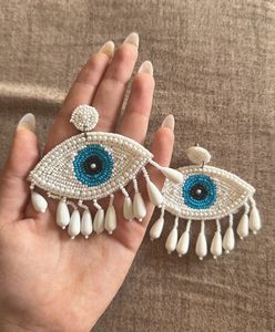 Evil Eye Beaded Earrings