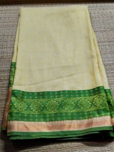 Elegant Cream Saree