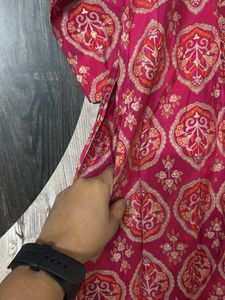 Elegant Pink Printed Kurta
