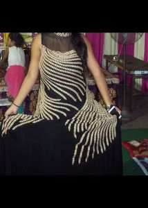 Elegant Black & Gold Ethnic Gown