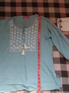 Embroidered White Tunic Top