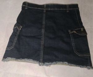 Y2K denim mini skirt