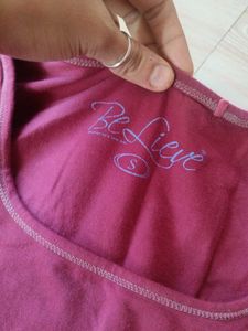 Burgundy Long Sleeve Top