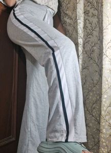 Grey Flared Gym Trousers