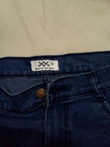 Denim Frayed Hem Shorts