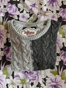 Two-Tone Knit Sweater