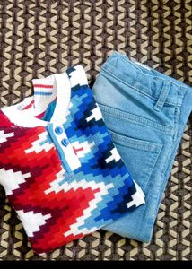 Kids Outfit Set: Sweater & Jeans