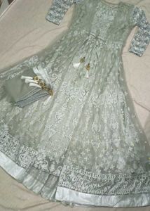 Heavy Gawn With Shrug & Dupatta