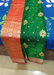 Combo Of 2 Saree_satin Silk And Mysore Sillk