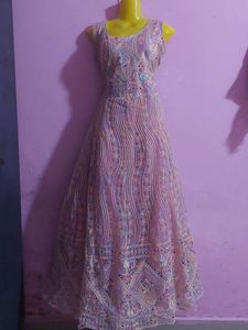 it&#39;s totally  new pink long frock