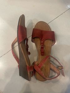 Bata Red Sandals