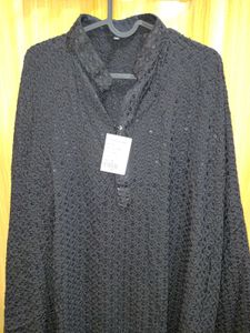 Black Party Wear Kurtha For Men