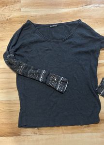 Bling Grey Knit Sweater
