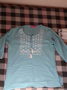 Embroidered White Tunic Top