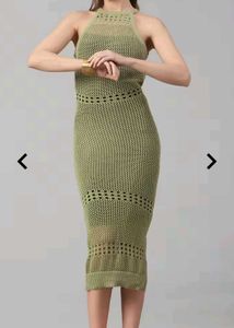 Olive Knit Bodycon Dress