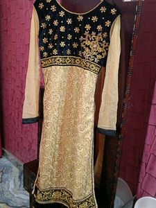 Heavy Embroidery Stone Work With Latkan