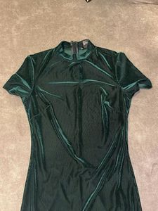 Bodycon Olive Shimmer Dress