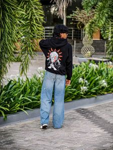 Statement Denim &amp; Graphic Hoodie All size Availabl