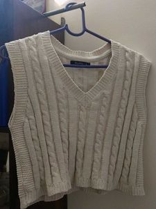 Cropped Knit Vest Top