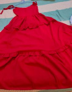 Red Tiered Maxi Dress