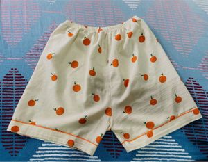 Cute Orange Print Night Suit