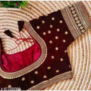 Marron Velvet Blouse