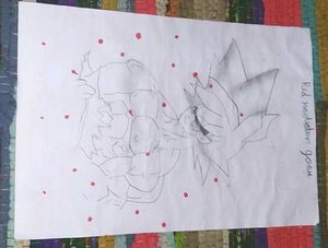 Red Radiation Goku Art