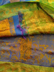 Royal Blue And Green Korvai Kanchipuram Silk Saree