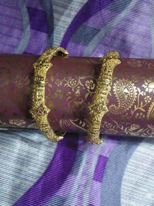 Gold Tone Indian Bangles - Set of 2